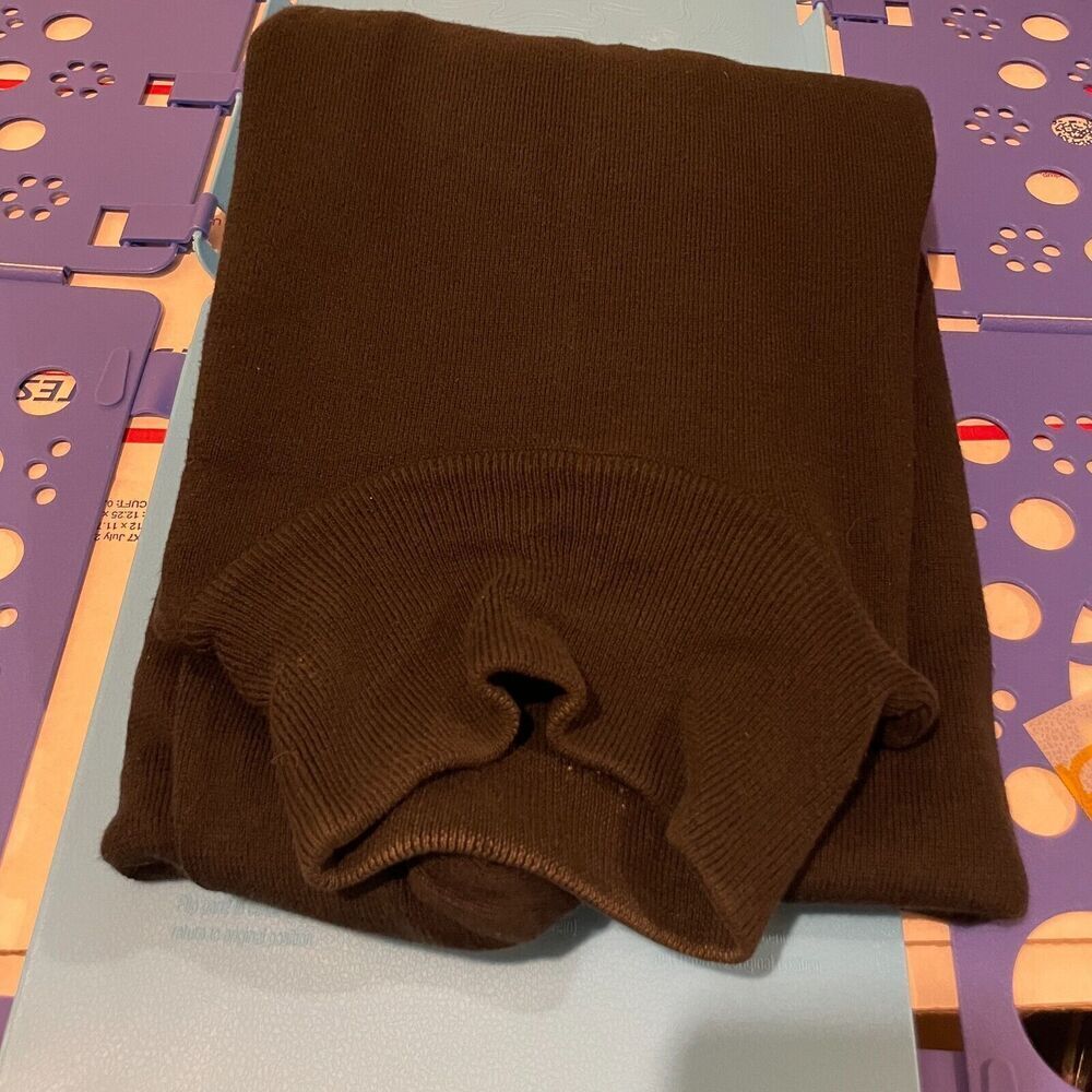 Peruvian Connection XL Black Pima Cotton Turtleneck Sweater Peru Minimalist Soft - Picture 9 of 10